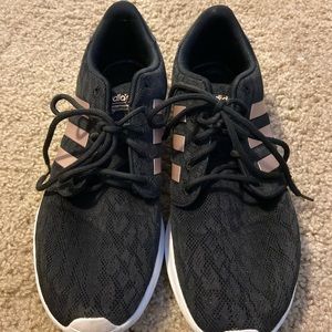 Adidas black and rose gold sneakers!!